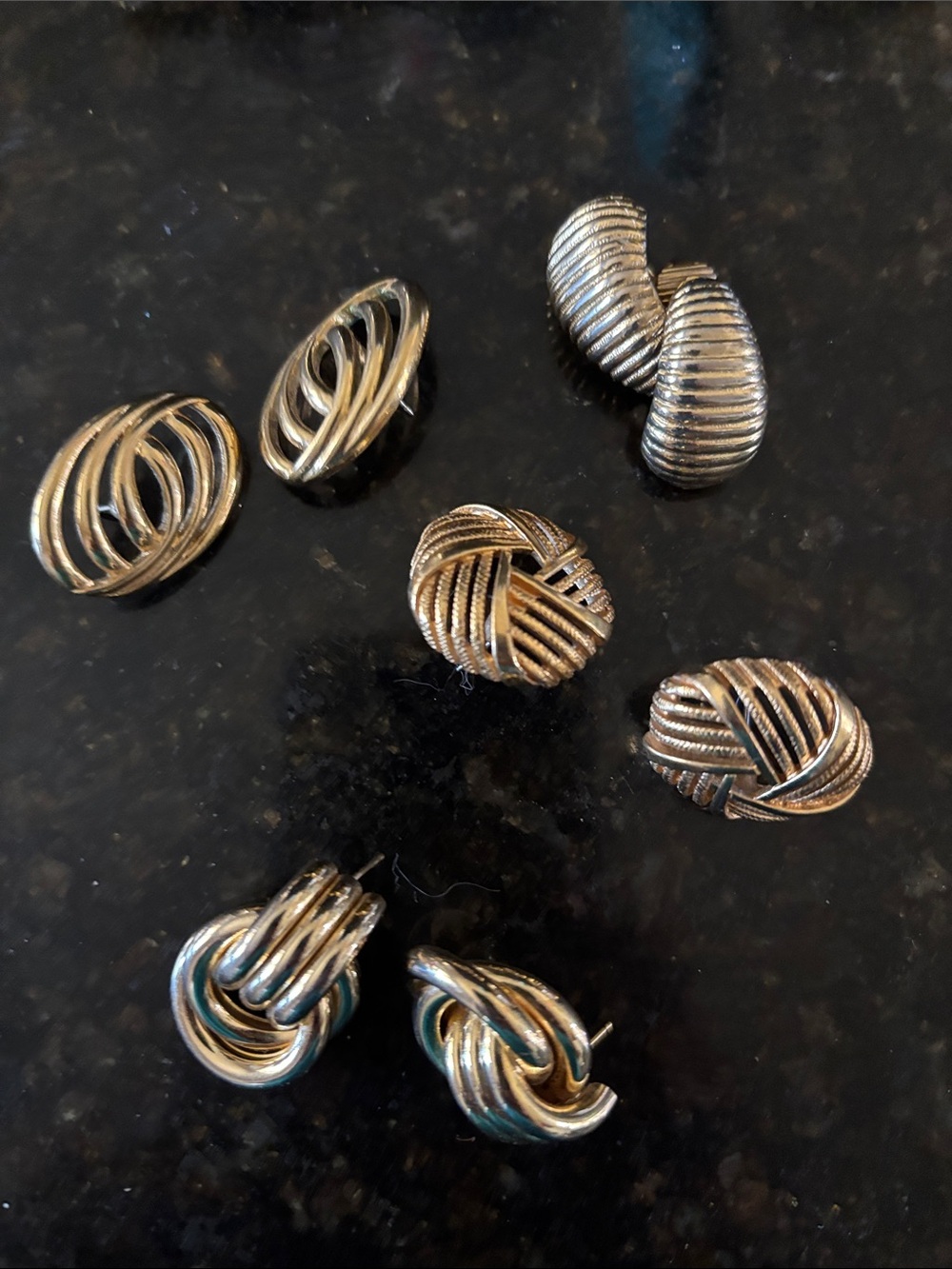 Vintage-Style Gold Knot Pierced. & Clip-On Earrings